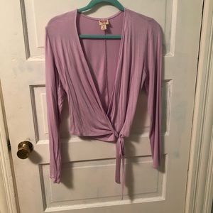 Layered long sleeve shirt